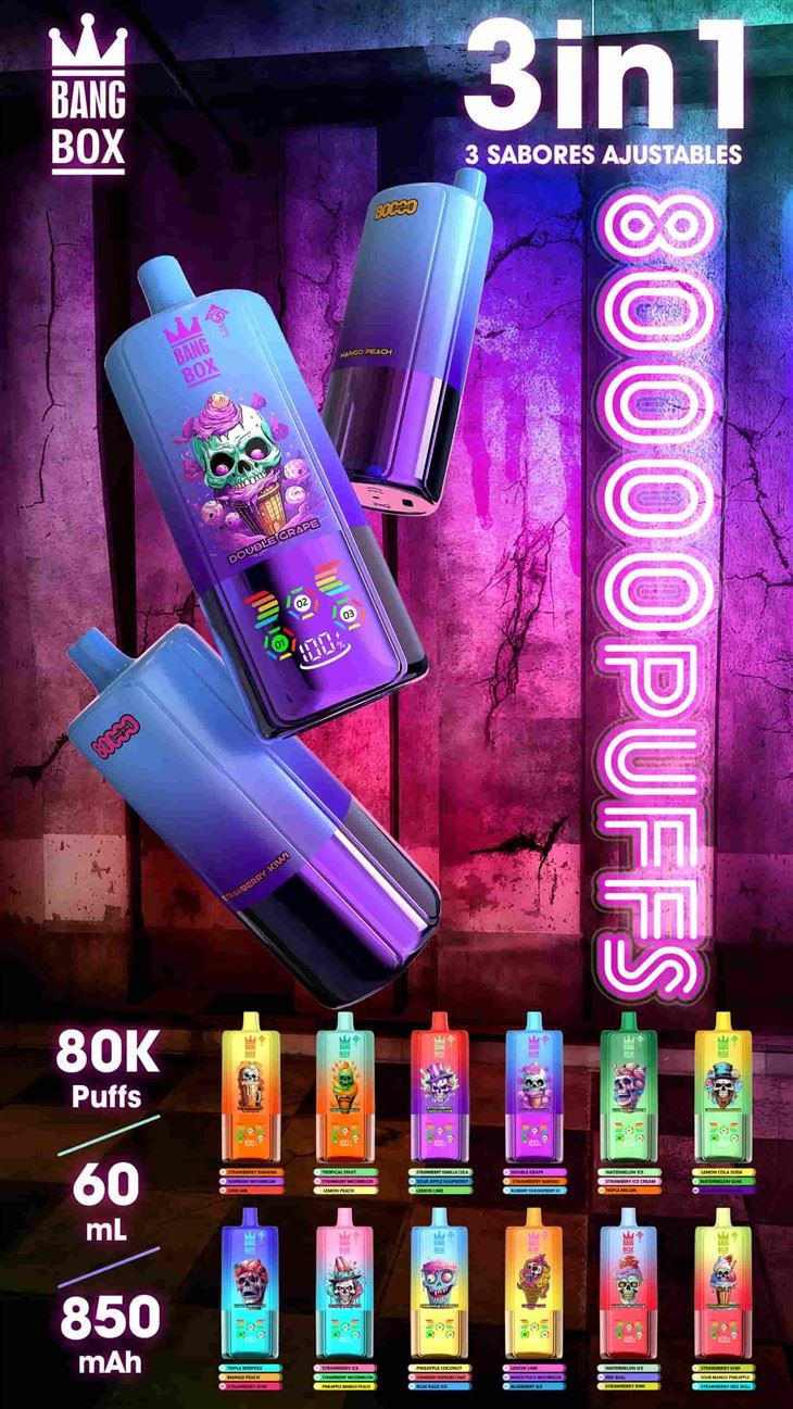 BANG BOX 80k Puffs 3 u 1 E-cigareta s prilagodljivim okusom